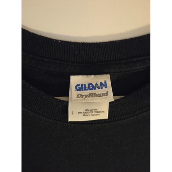 Gildan National Guard T Shirt Black Enlist Serve Protect Graphic Tee Men's L - Picture 3 of 3
